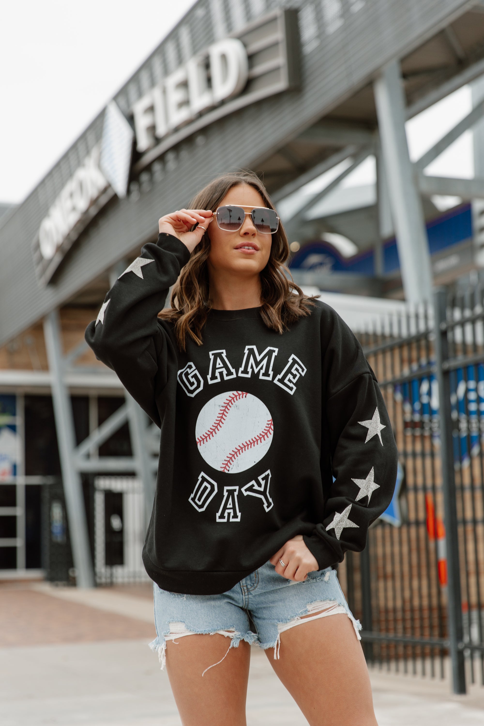 Black These Are The Glory Days Allstar Sweatshirt - Stadium Lifestyle | Gameday Couture - SOHO
