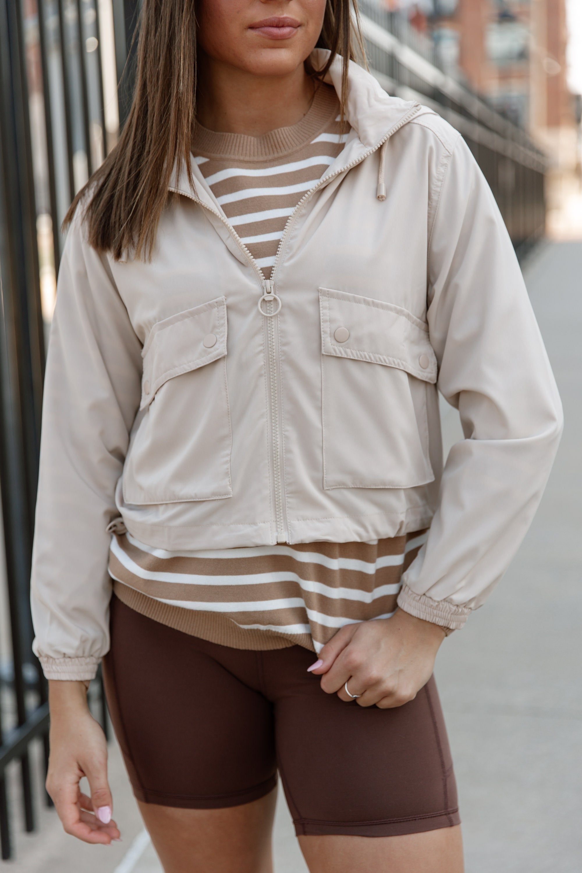 BREEZY BLISS JACKET IN STONE