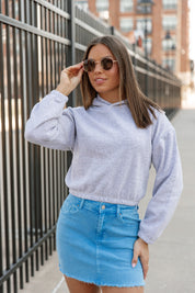 JUST BE BASIC DENIM SKIRT IN BLUE
