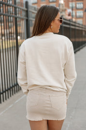 JUST BE BASIC DENIM SKIRT IN KHAKI