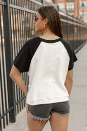 COLOR BLOCK BLISS TOP IN BLACK