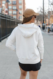 KEEP ME COZY HOODED PULLOVER IN BONE