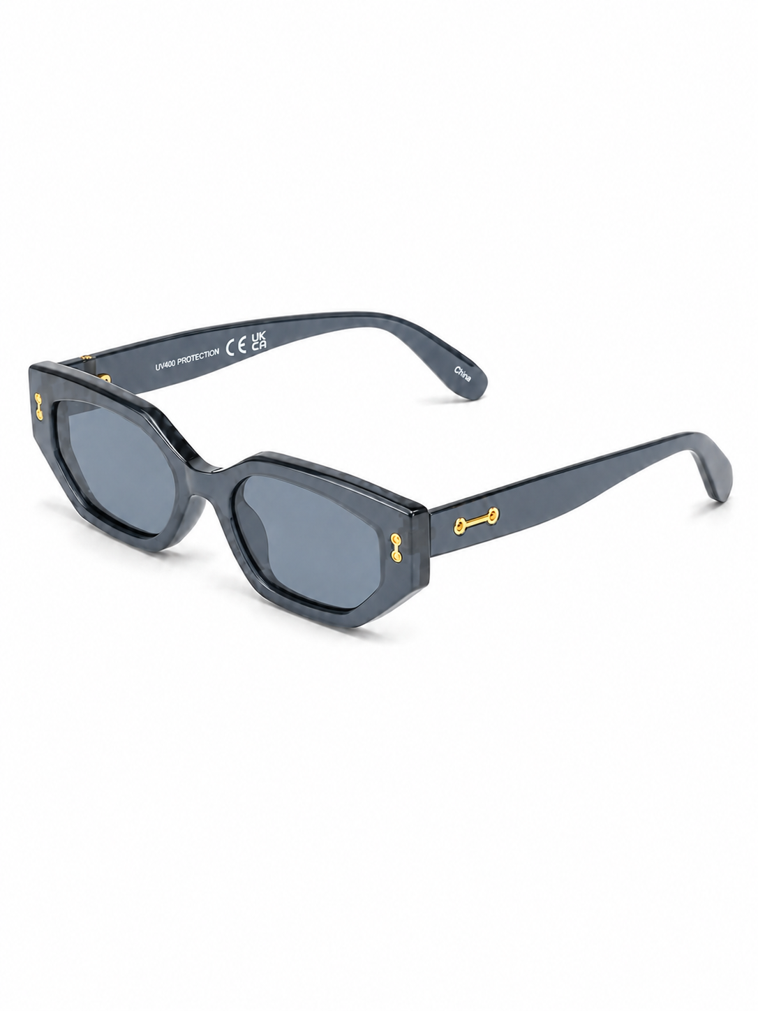 ALL THE ANGLES CAT EYE SUNGLASSES IN GREY