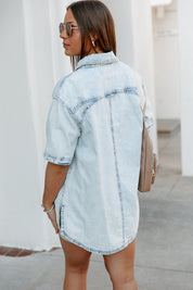 DENIM DOLL BUTTON UP SHACKET
