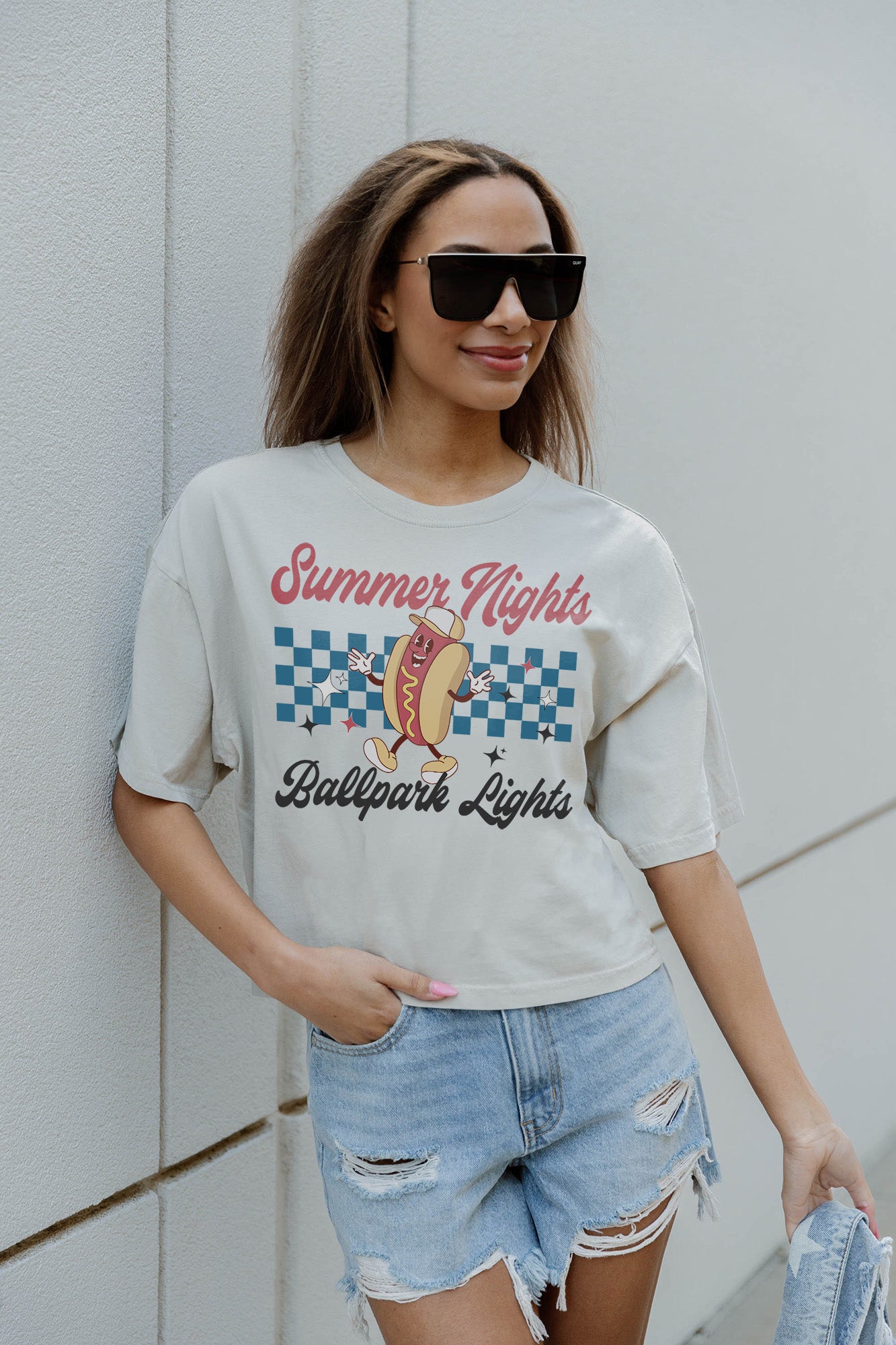 NIGHTS AT THE BALL PARK CLASSIC CROP TEE