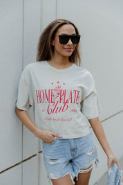 HOME PLATE CLUB CLASSIC CROP TEE