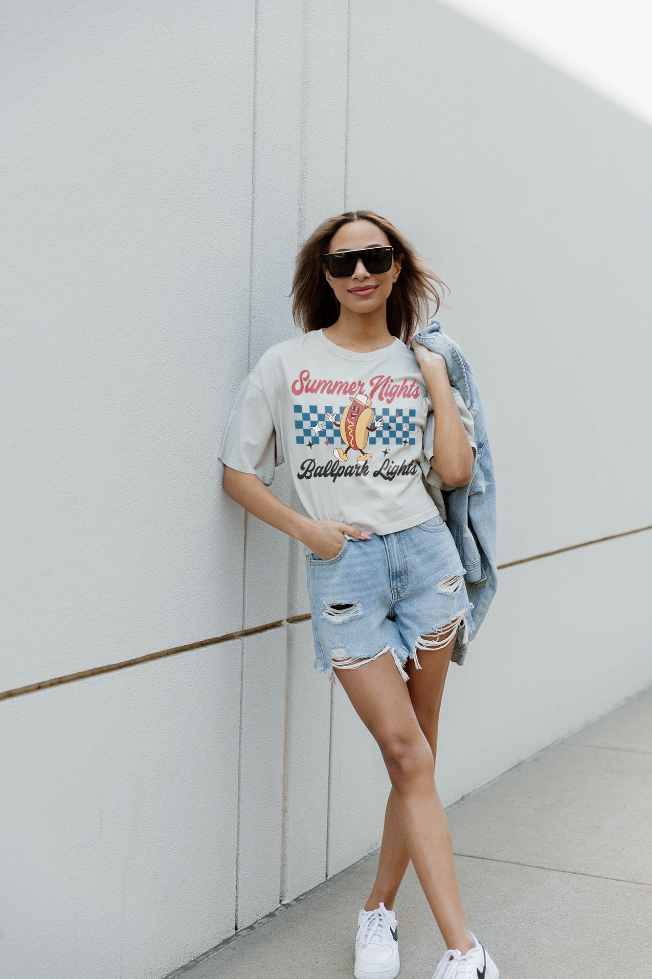 NIGHTS AT THE BALL PARK CLASSIC CROP TEE