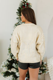 TWINKLING METALLIC TOP IN CREAM