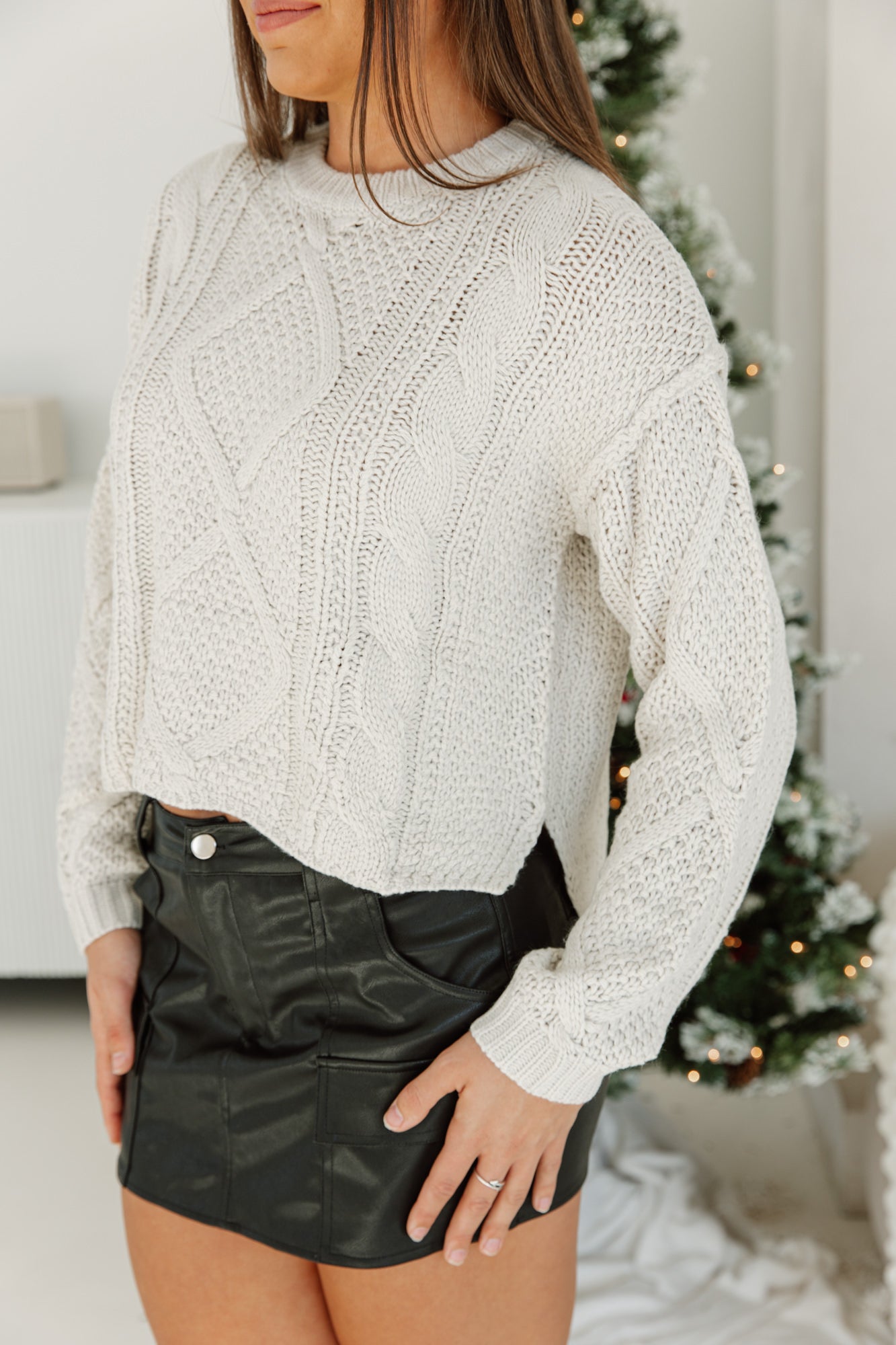 LUSH & LEATHER STATEMENT SKIRT