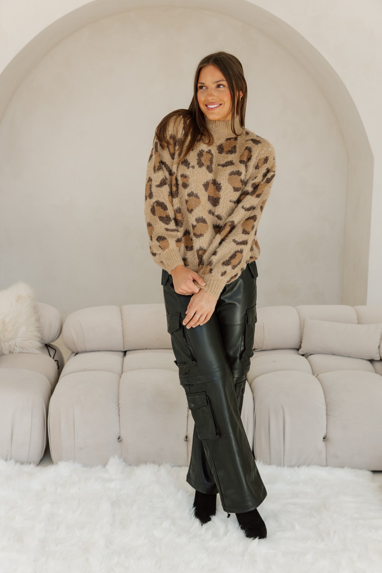 WILD & COZY COMFORT LEOPARD SWEATER