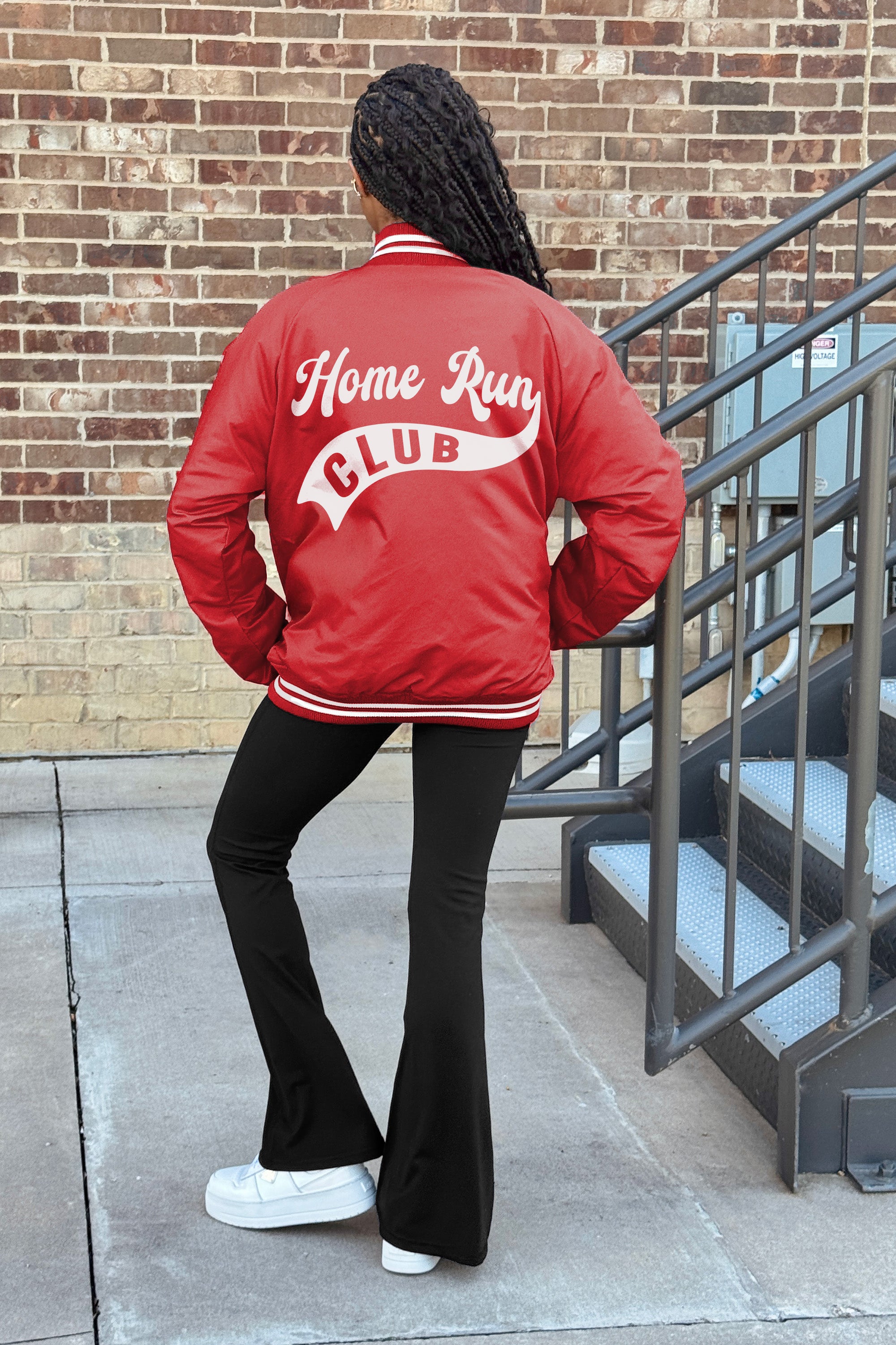HOME RUN CLUB SPORT STRIPE VARSITY JACKET