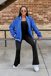 HOME RUN CLUB SPORT STRIPE VARSITY JACKET