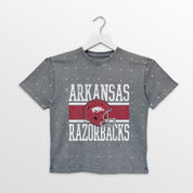ARKANSAS RAZORBACKS On The Ball Kid's Mini Rhinestone Tee