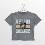 ARMY BLACK KNIGHTS ON THE BALL KIDS MINI RHINESTONE OVERSIZED TEE