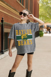 BAYLOR BEARS ON THE BALL KIDS MINI RHINESTONE OVERSIZED TEE