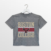 BOSTON COLLEGE EAGLES ON THE BALL KIDS MINI RHINESTONE OVERSIZED TEE