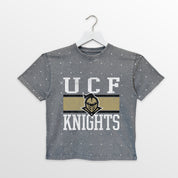 CENTRAL FLORIDA KNIGHTS ON THE BALL KIDS MINI RHINESTONE OVERSIZED TEE