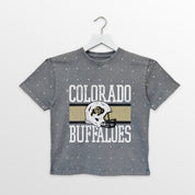COLORADO BUFFALOES ON THE BALL KIDS MINI RHINESTONE OVERSIZED TEE