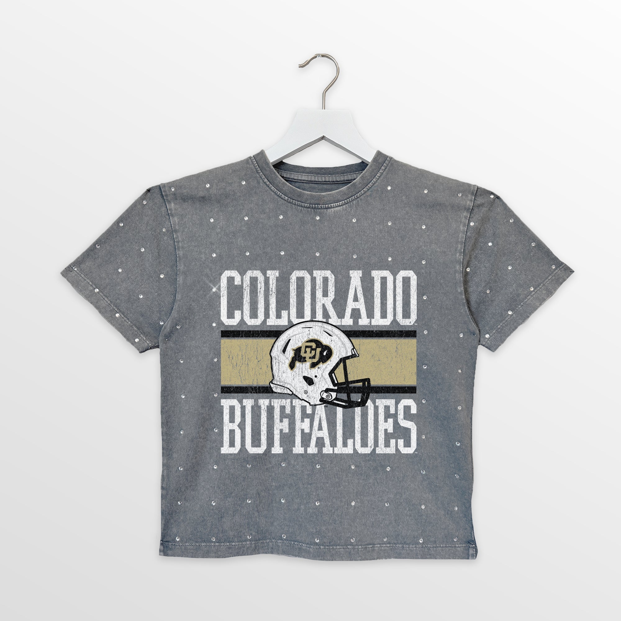 COLORADO BUFFALOES ON THE BALL KIDS MINI RHINESTONE OVERSIZED TEE