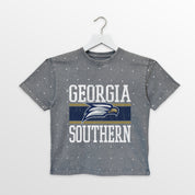 GEORGIA SOUTHERN EAGLES ON THE BALL KIDS MINI RHINESTONE OVERSIZED TEE