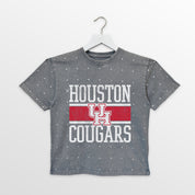 HOUSTON COUGARS ON THE BALL KIDS MINI RHINESTONE OVERSIZED TEE