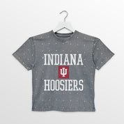 INDIANA HOOSIERS On The Ball Kid's Mini Rhinestone Tee
