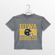 IOWA HAWKEYES On The Ball Kid's Mini Rhinestone Tee