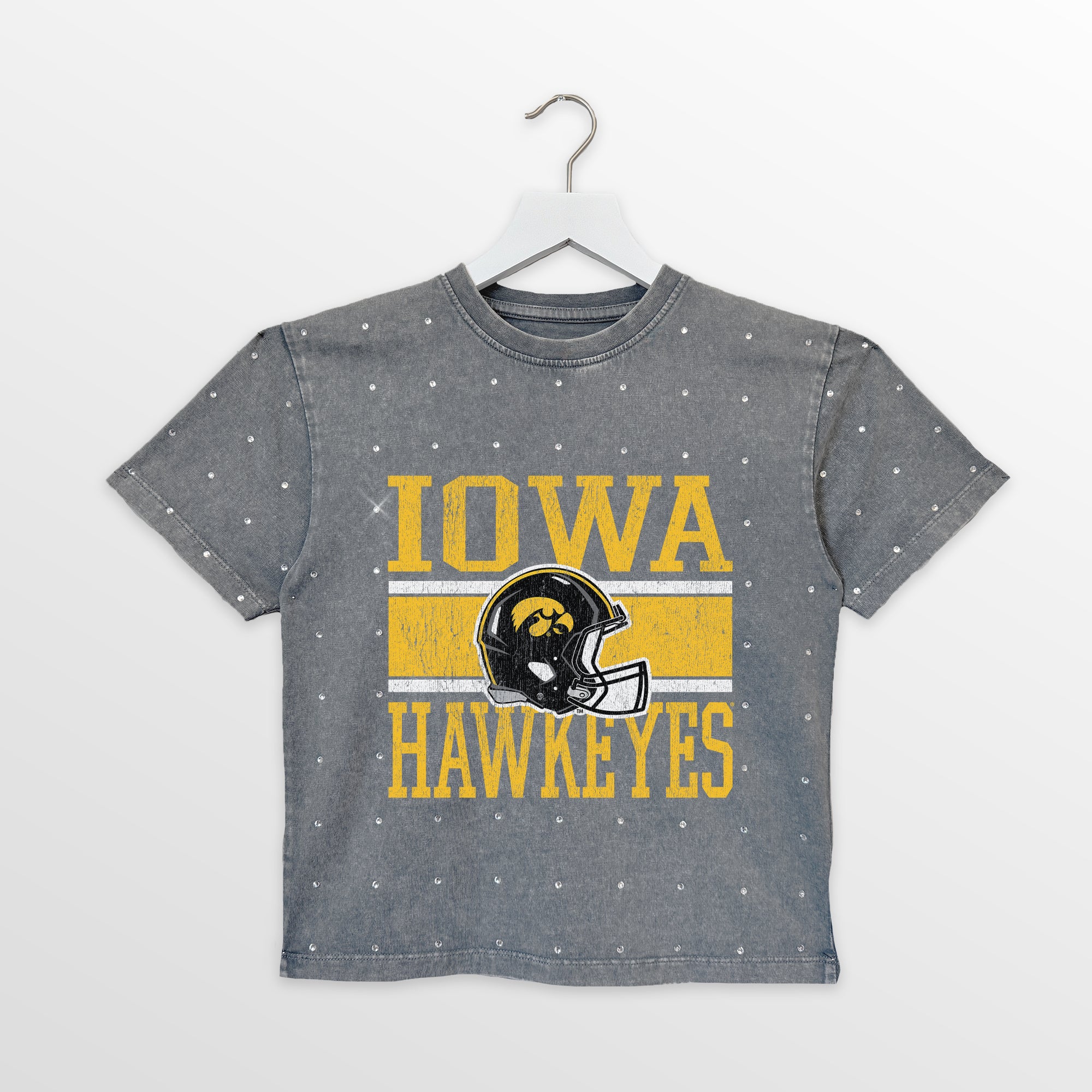 IOWA HAWKEYES On The Ball Kid's Mini Rhinestone Tee