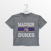 JAMES MADISON DUKES ON THE BALL KIDS MINI RHINESTONE OVERSIZED TEE