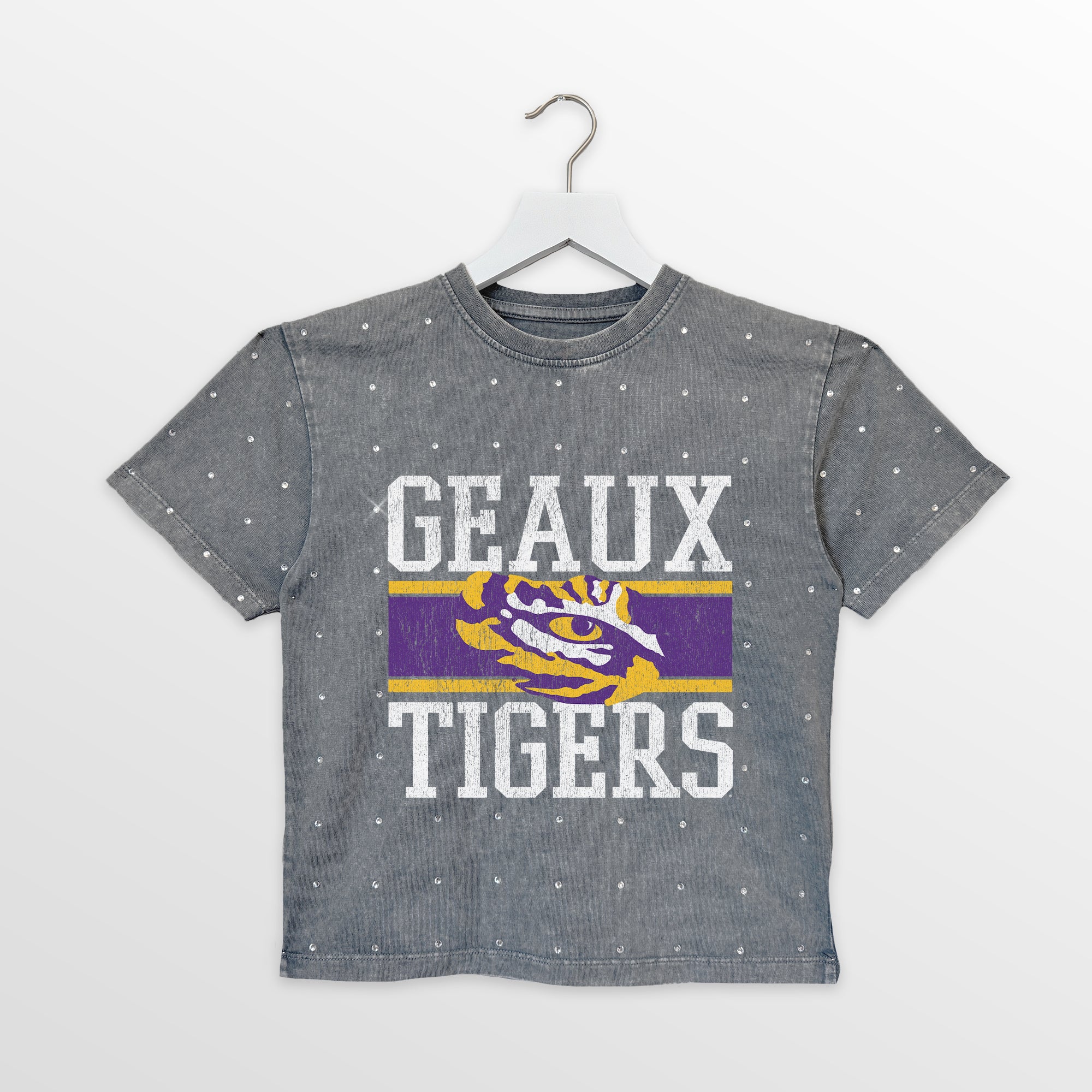 LSU TIGERS On The Ball Kid's Mini Rhinestone Tee