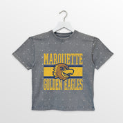 MARQUETTE GOLDEN EAGLES ON THE BALL KIDS MINI RHINESTONE OVERSIZED TEE