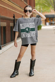 MICHIGAN STATE SPARTANS On The Ball Kid's Mini Rhinestone Tee