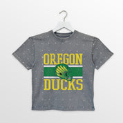 OREGON DUCKS ON THE BALL KIDS MINI RHINESTONE OVERSIZED TEE