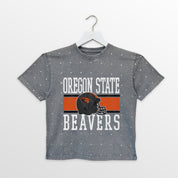 OREGON STATE BEAVERS ON THE BALL KIDS MINI RHINESTONE OVERSIZED TEE