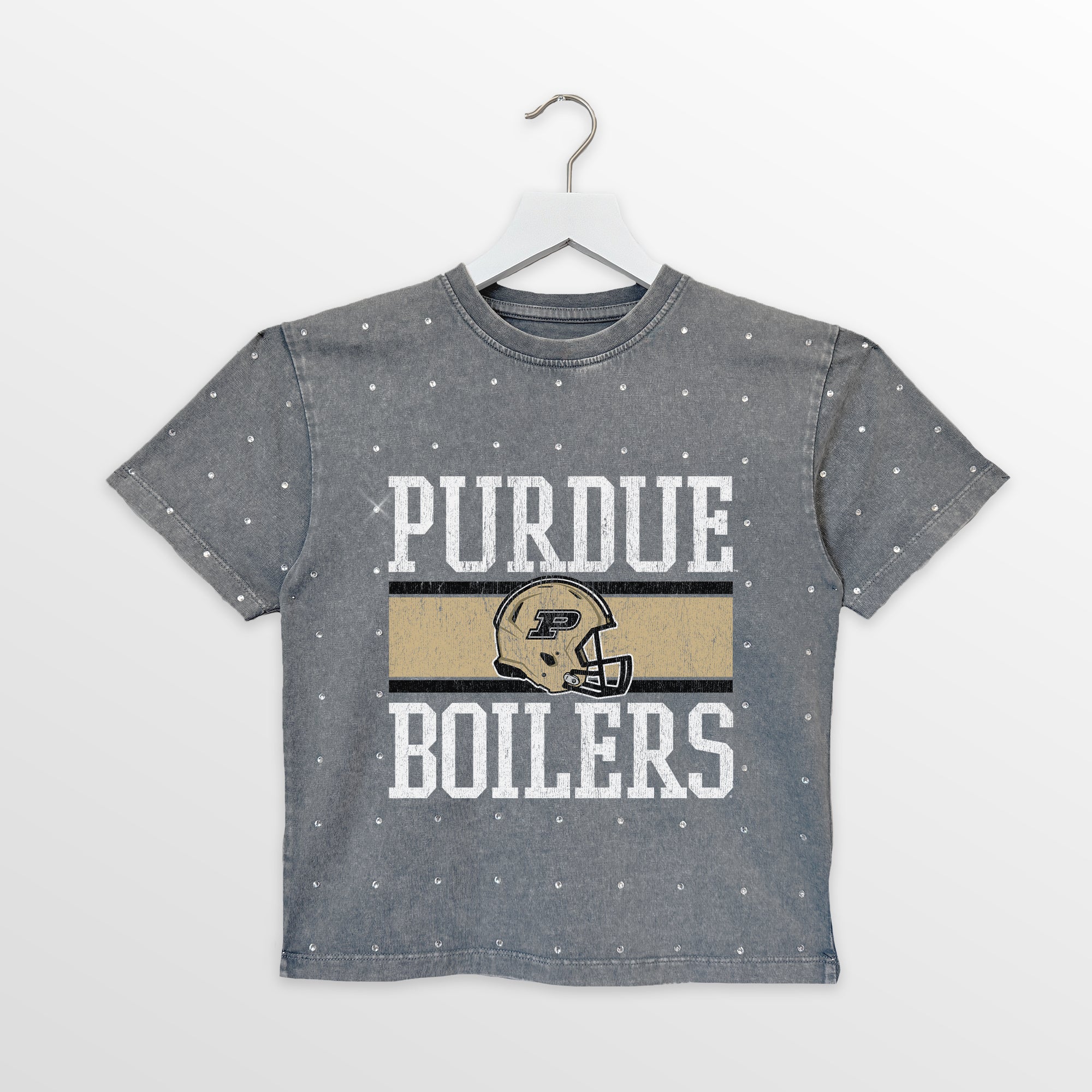 PURDUE BOILERMAKERS On The Ball Kid's Mini Rhinestone Tee