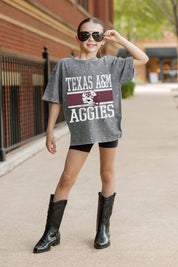 TEXAS A&M AGGIES ON THE BALL KIDS MINI RHINESTONE OVERSIZED TEE