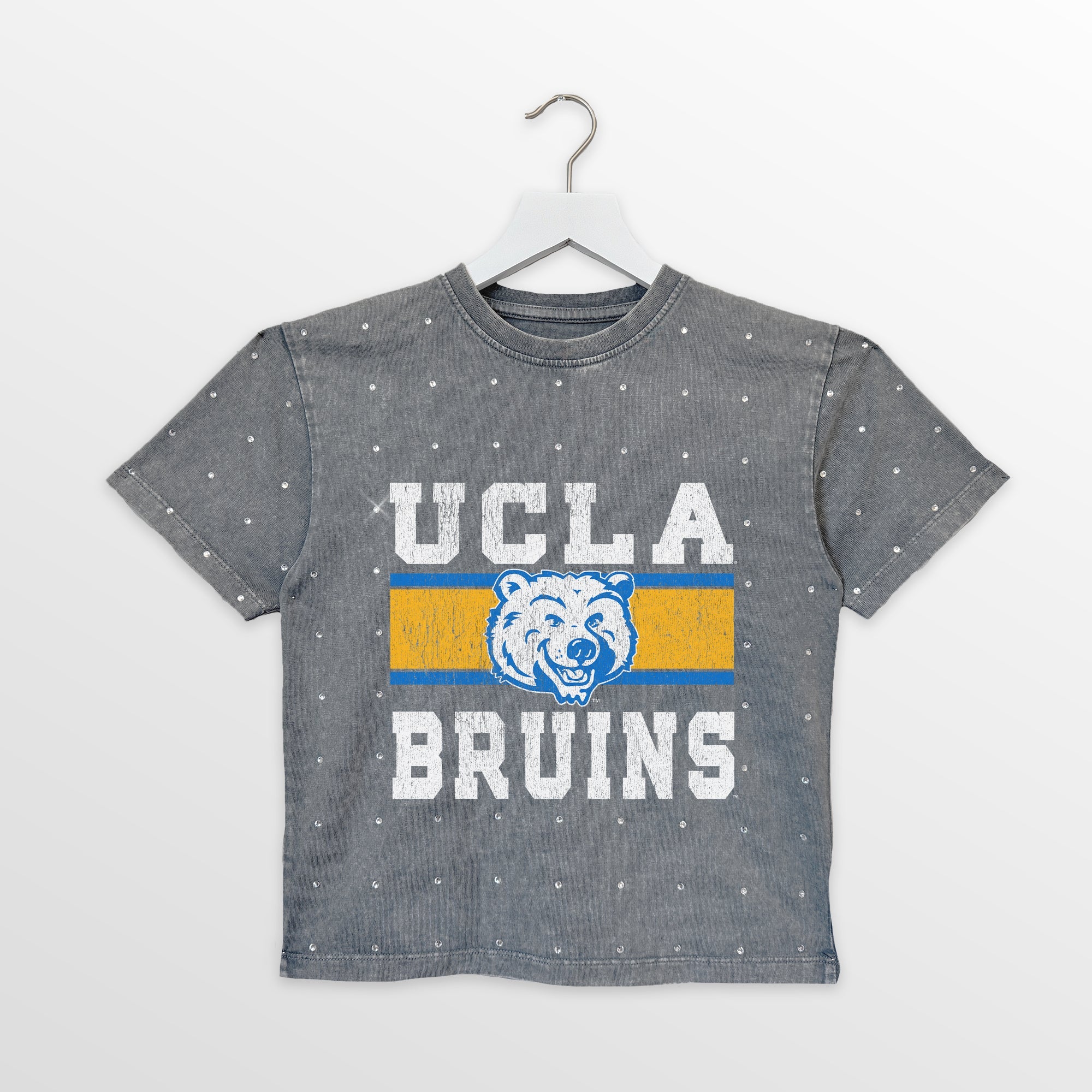 UCLA BRUINS ON THE BALL KIDS MINI RHINESTONE OVERSIZED TEE