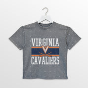 VIRGINIA CAVALIERS ON THE BALL KIDS MINI RHINESTONE OVERSIZED TEE