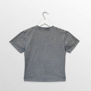 VILLANOVA WILDCATS ON THE BALL KIDS MINI RHINESTONE OVERSIZED TEE