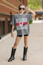 WISCONSIN BADGERS On The Ball Kid's Mini Rhinestone Tee