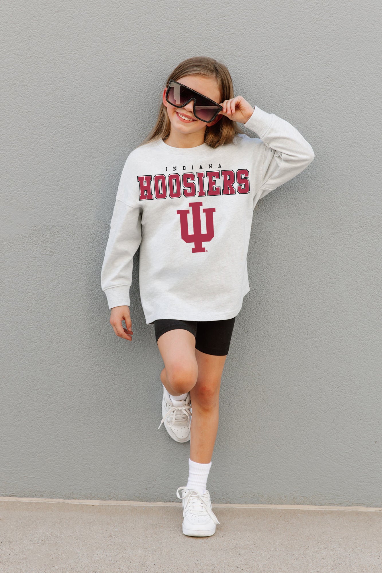 INDIANA HOOSIERS Big Goals Kid's Long-Sleeve Tee
