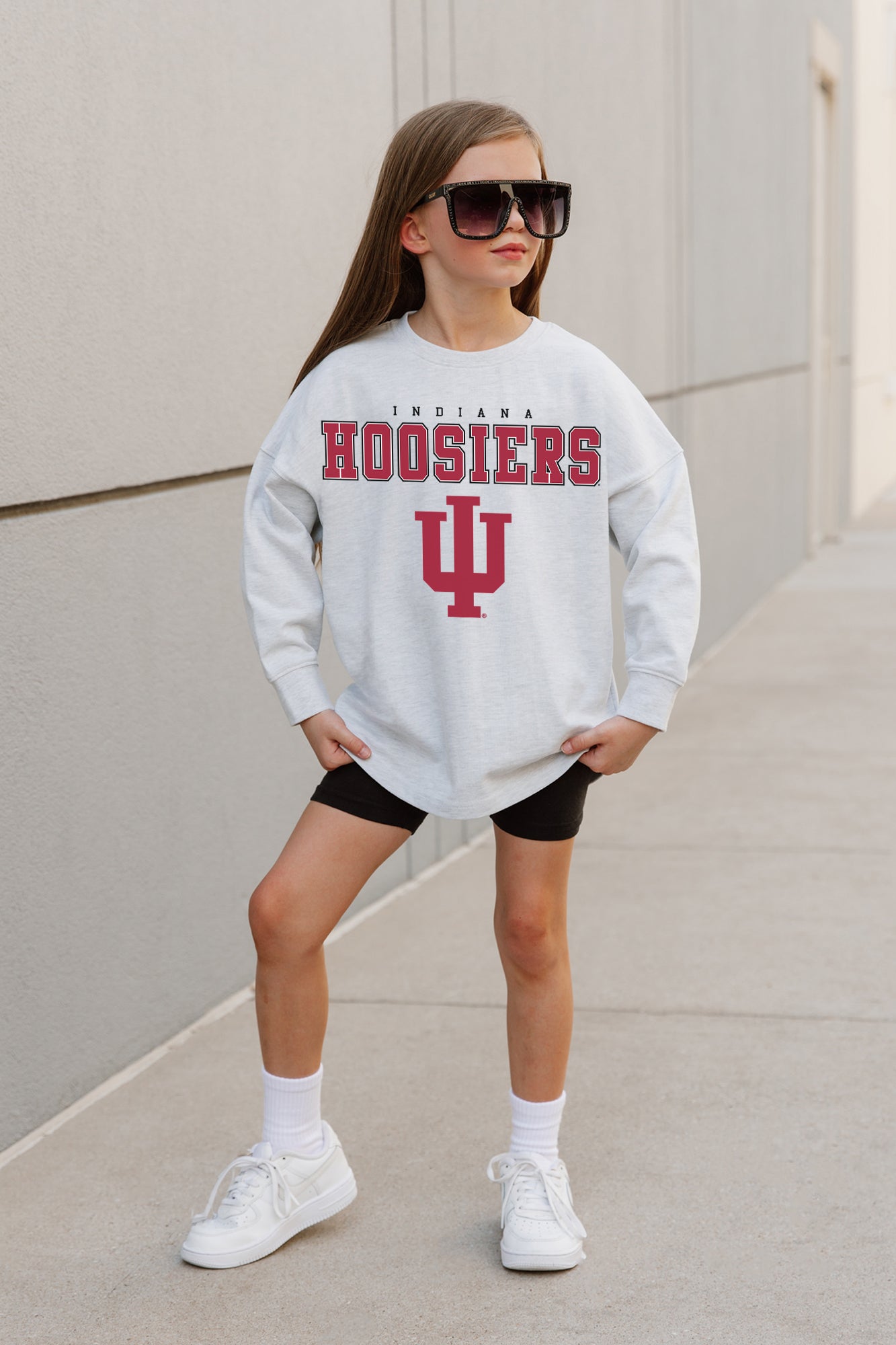 INDIANA HOOSIERS Big Goals Kid's Long-Sleeve Tee