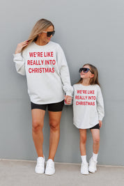 REALLY INTO CHRISTMAS DROP SHOULDER LONG SLEEVE PULLOVER FOR KIDS