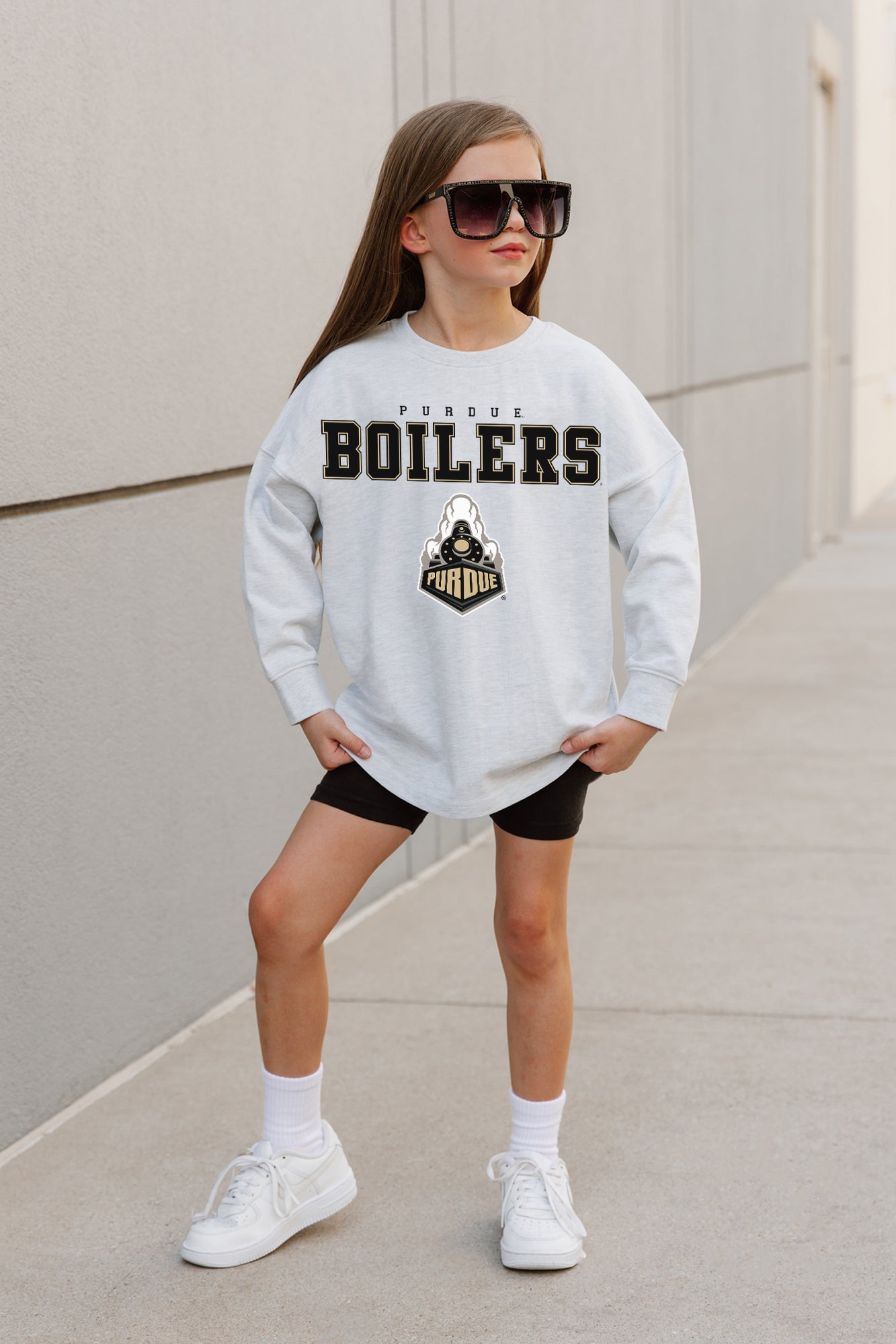 PURDUE BOILERMAKERS Big Goals Kid's Long-Sleeve Tee