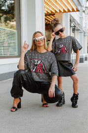 ALABAMA CRIMSON TIDE Making Moves Kid's Rhinestone Crop Tee