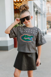 FLORIDA GATORS Making Moves Kid's Rhinestone Crop Tee