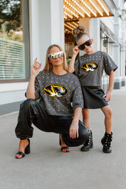 MISSOURI TIGERS Making Moves Kid's Rhinestone Crop Tee