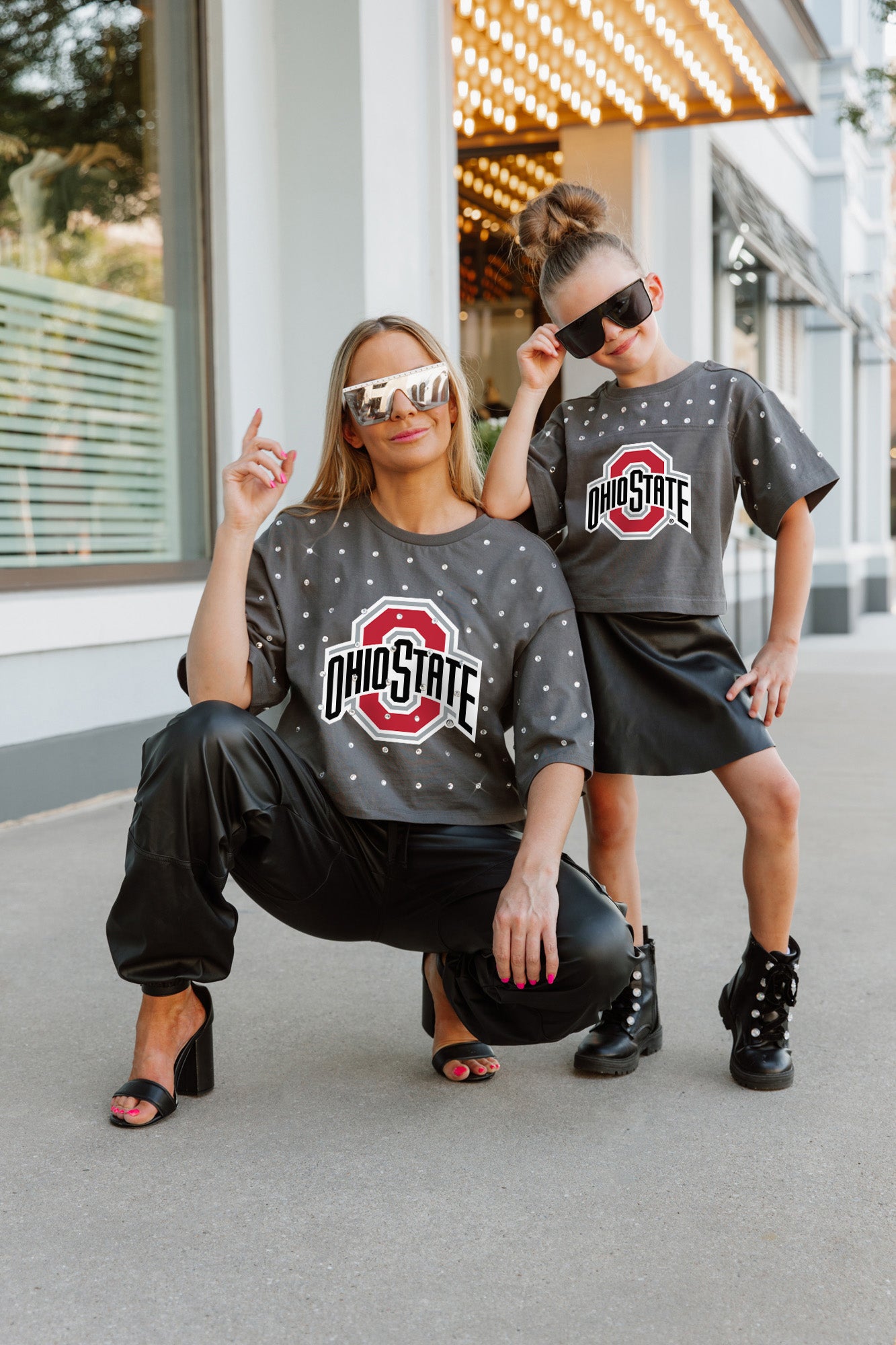 OHIO STATE BUCKEYES Making Moves Kid's Rhinestone Crop Tee
