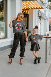 OHIO STATE BUCKEYES Making Moves Kid's Rhinestone Crop Tee