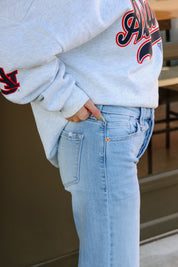 ZOE WIDE CUFF STRAIGHT LEG JEANS